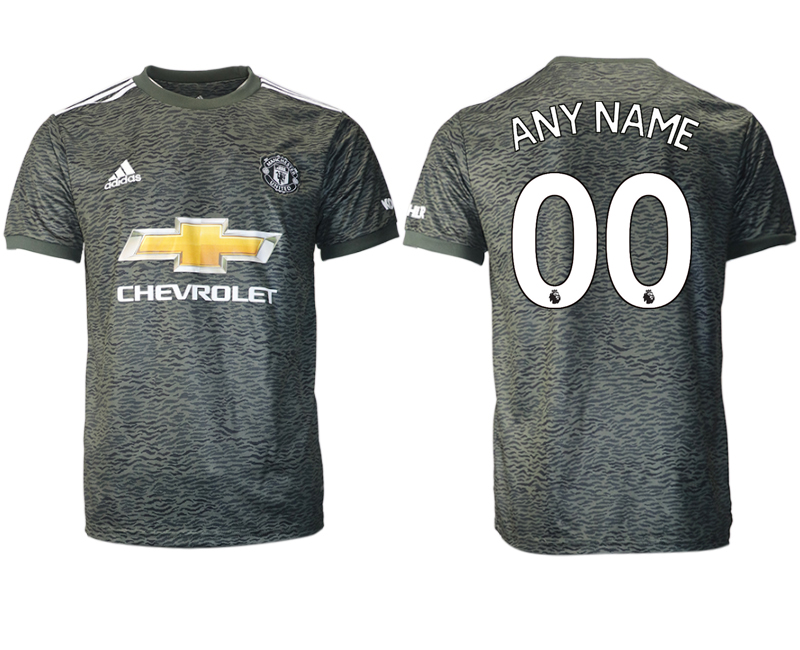 Men 2020-2021 club Manchester United away aaa version customized black Soccer Jerseys->manchester united jersey->Soccer Club Jersey